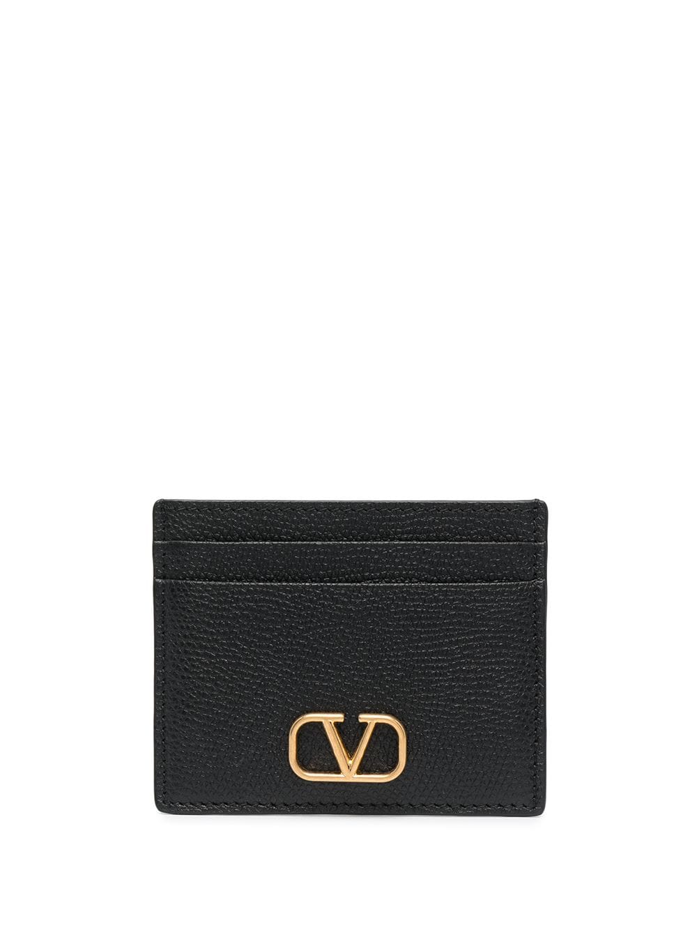 Vlogo signature leather card case