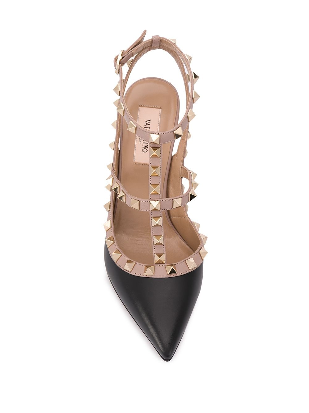 Rockstud leather pumps