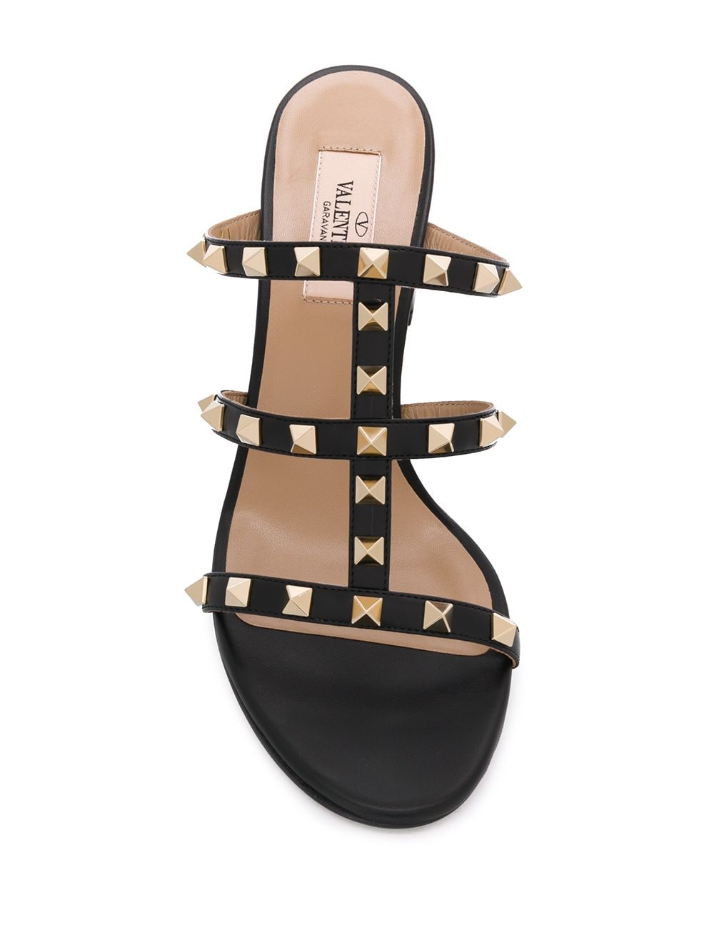 Rockstud leather sandals