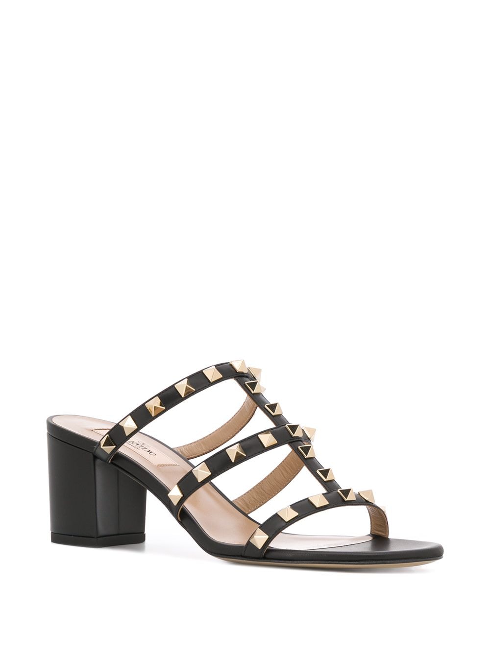 Rockstud leather sandals