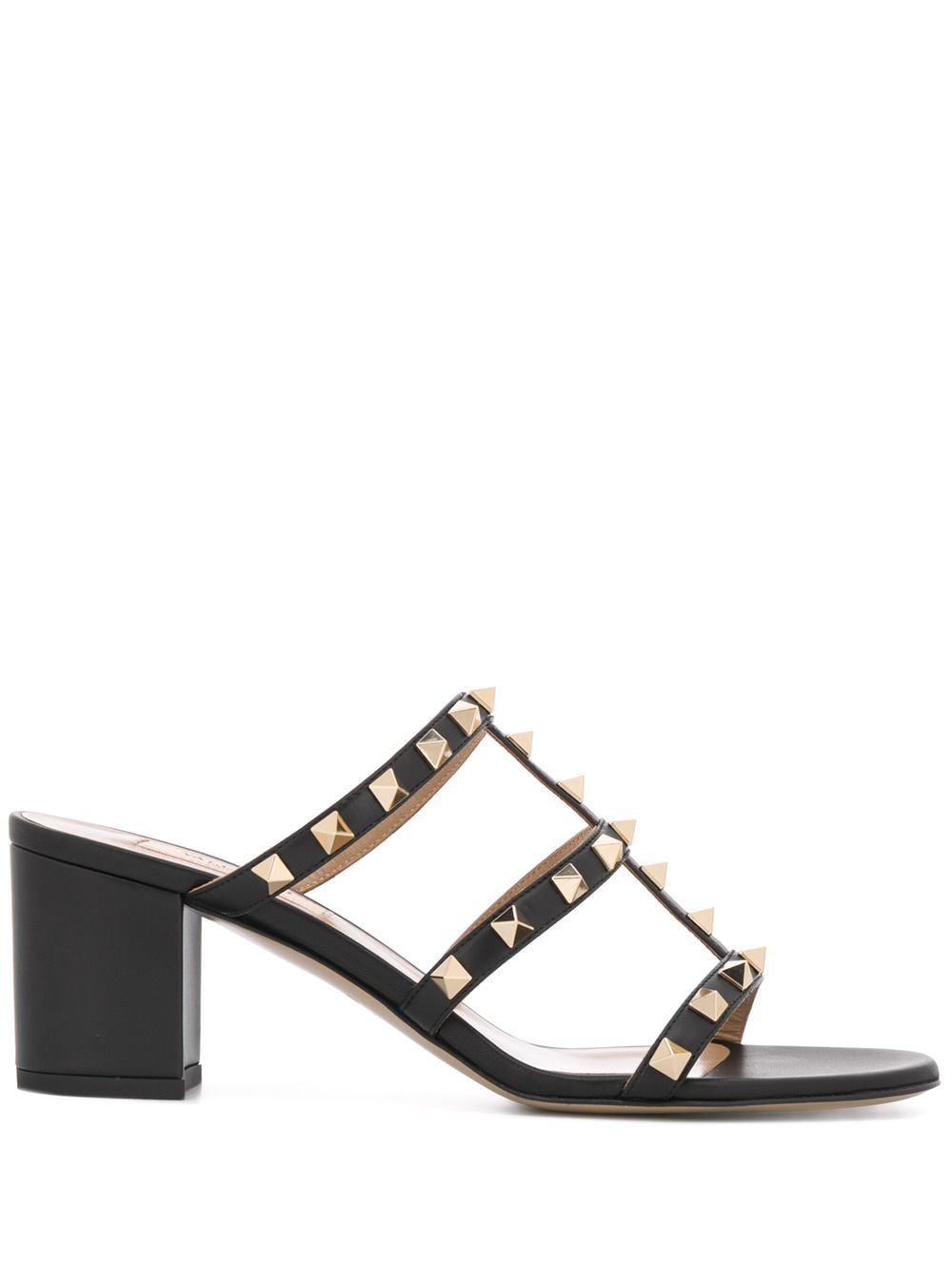 Rockstud leather sandals