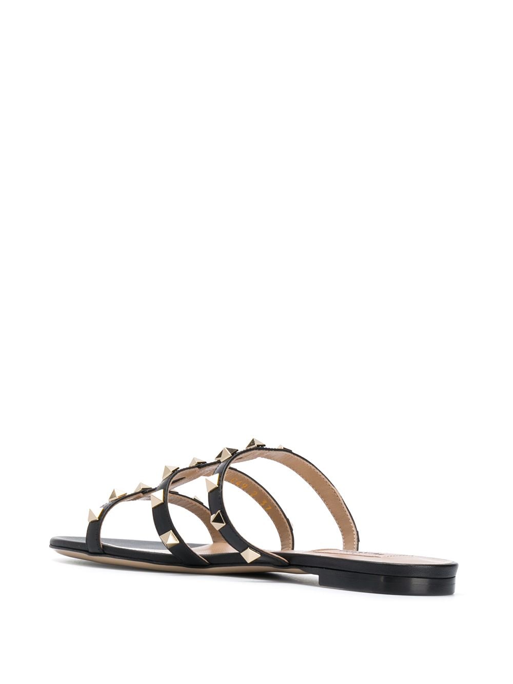 Rockstud leather flat sandals