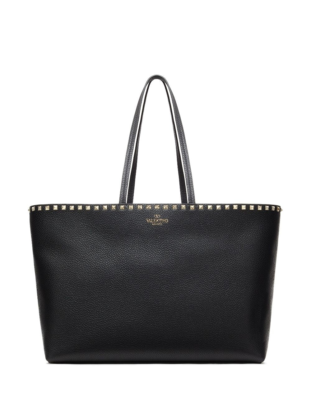 Rockstud leather tote bag