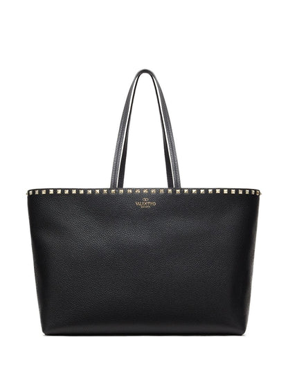 Rockstud leather tote bag