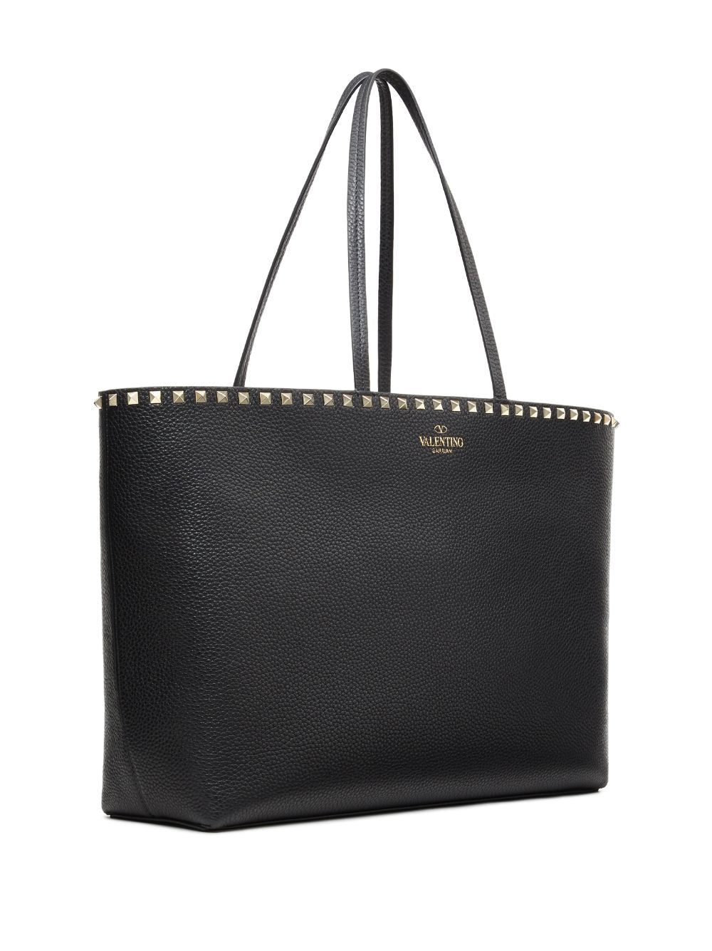 Rockstud leather tote bag