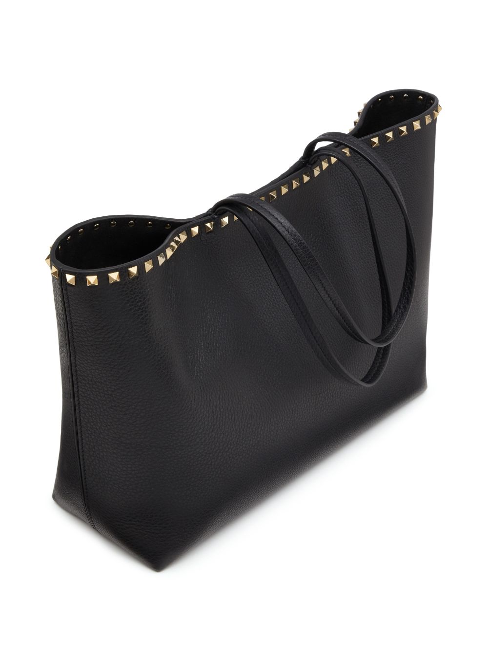 Rockstud leather tote bag