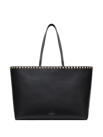 Rockstud leather tote bag