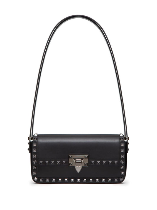 Rockstud leather shoulder bag