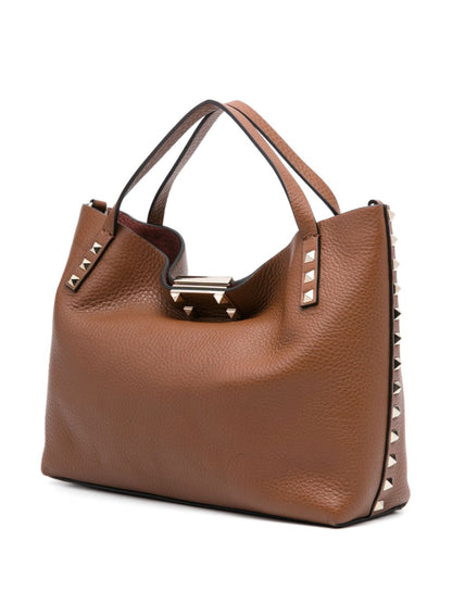 Rockstud small leather tote bag