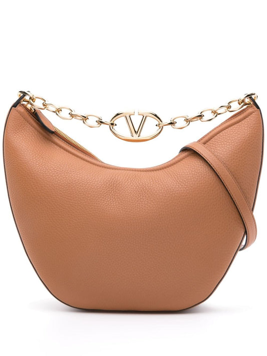 Vlogo moon medium leather hobo bag