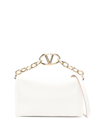 Vlogo chain mini leather clutch