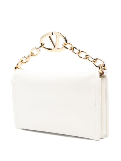 Vlogo chain mini leather clutch