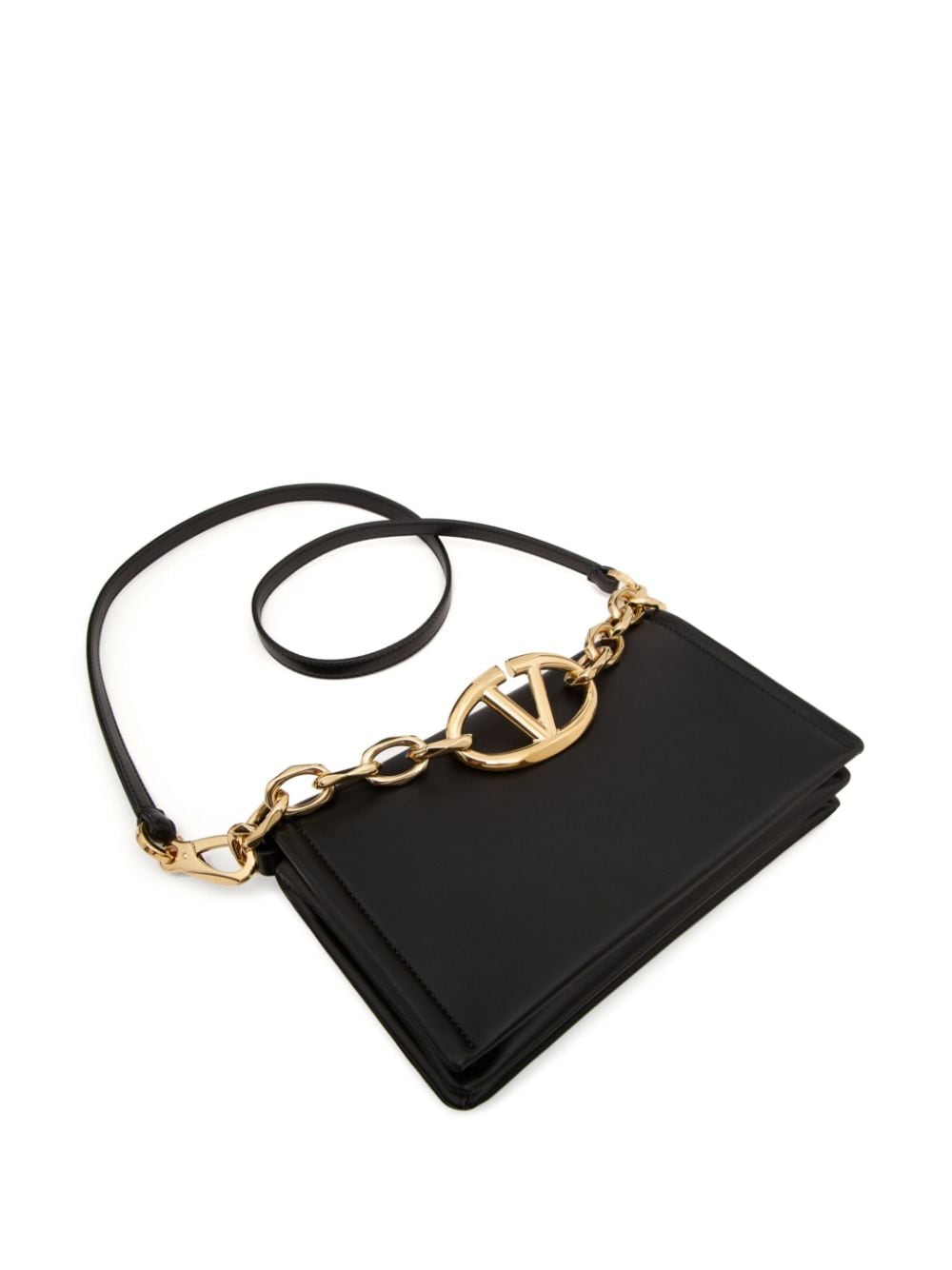 Vlogo chain mini leather clutch