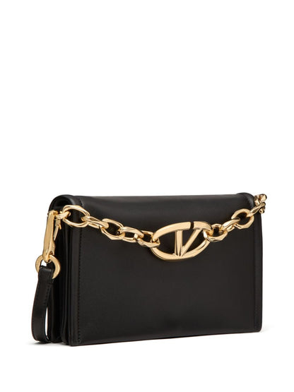 Vlogo chain mini leather clutch