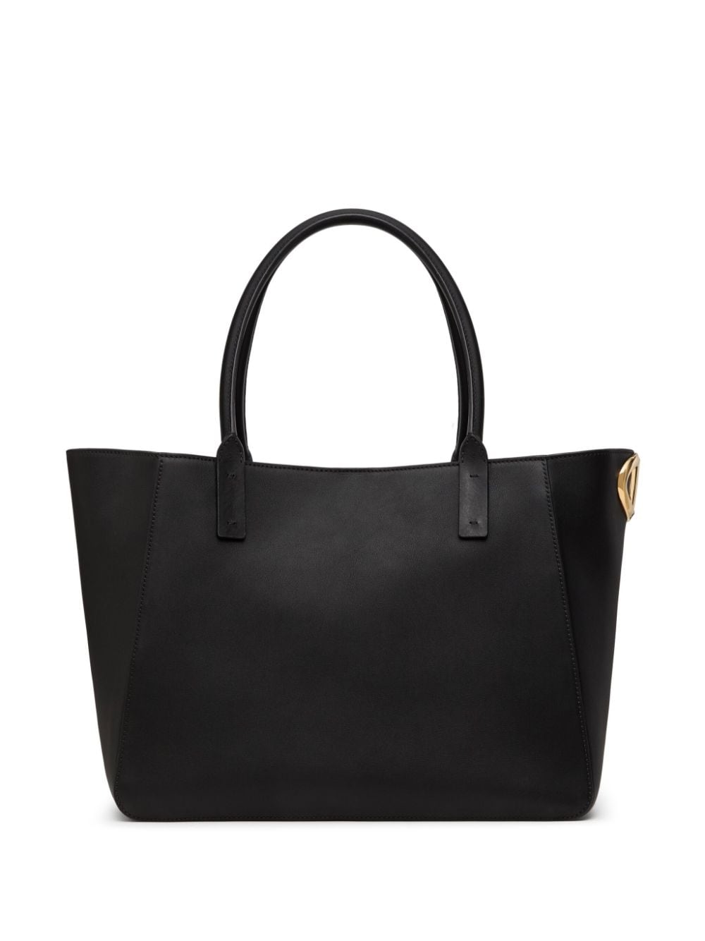 Vlogo side small leather tote bag