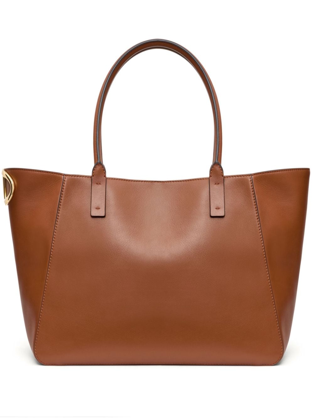 Vlogo side small leather tote bag