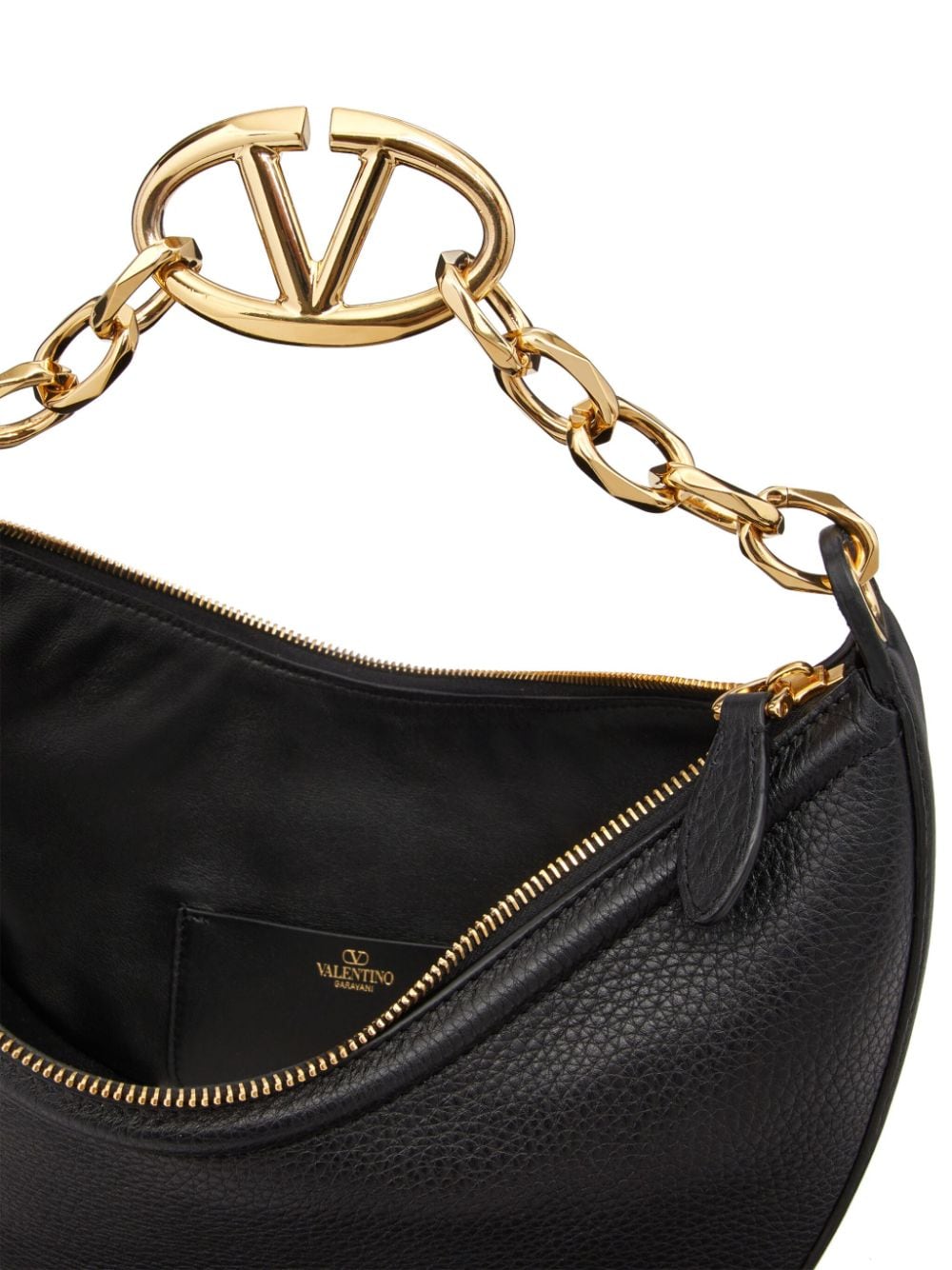 Vlogo moon small leather hobo bag