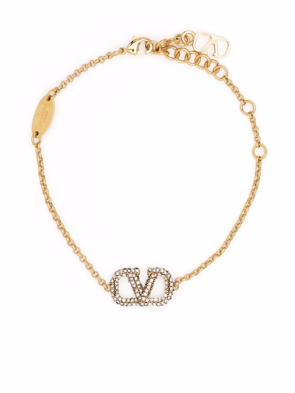 Vlogo signature strass embellished bracelet