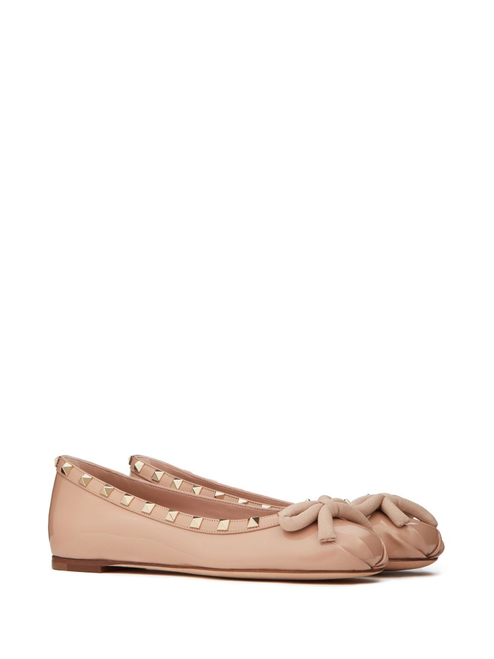 Rockstud leather ballets