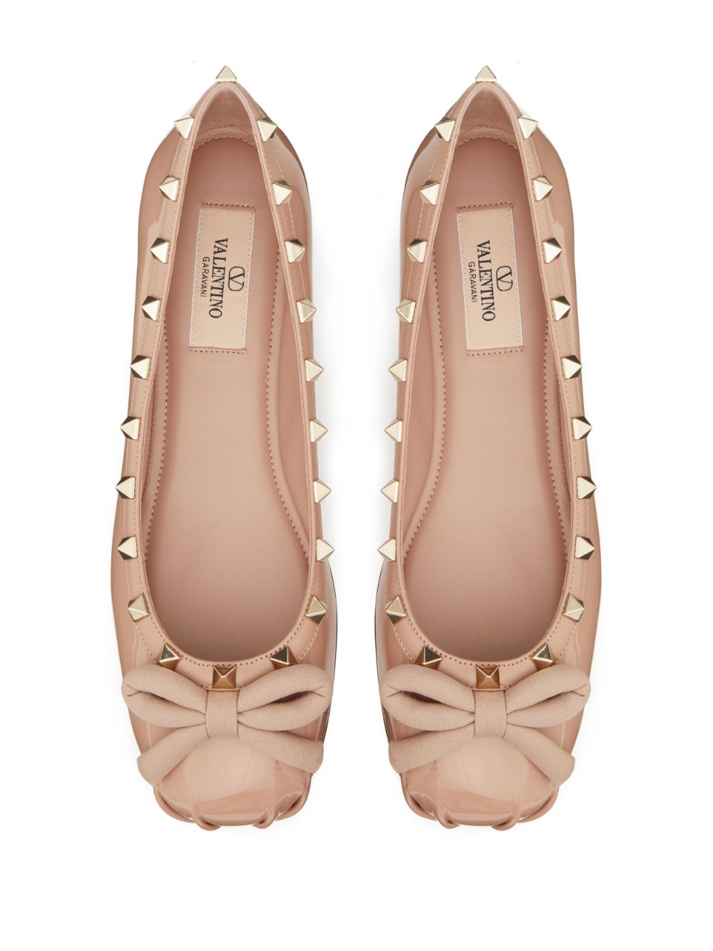 Rockstud leather ballets