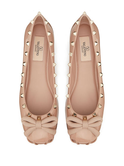 Rockstud leather ballets