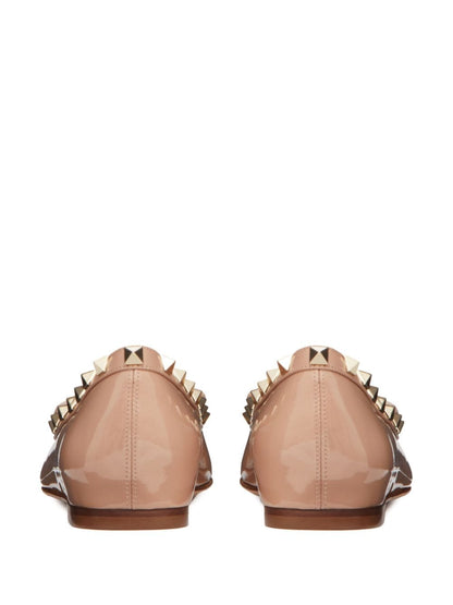 Rockstud leather ballets