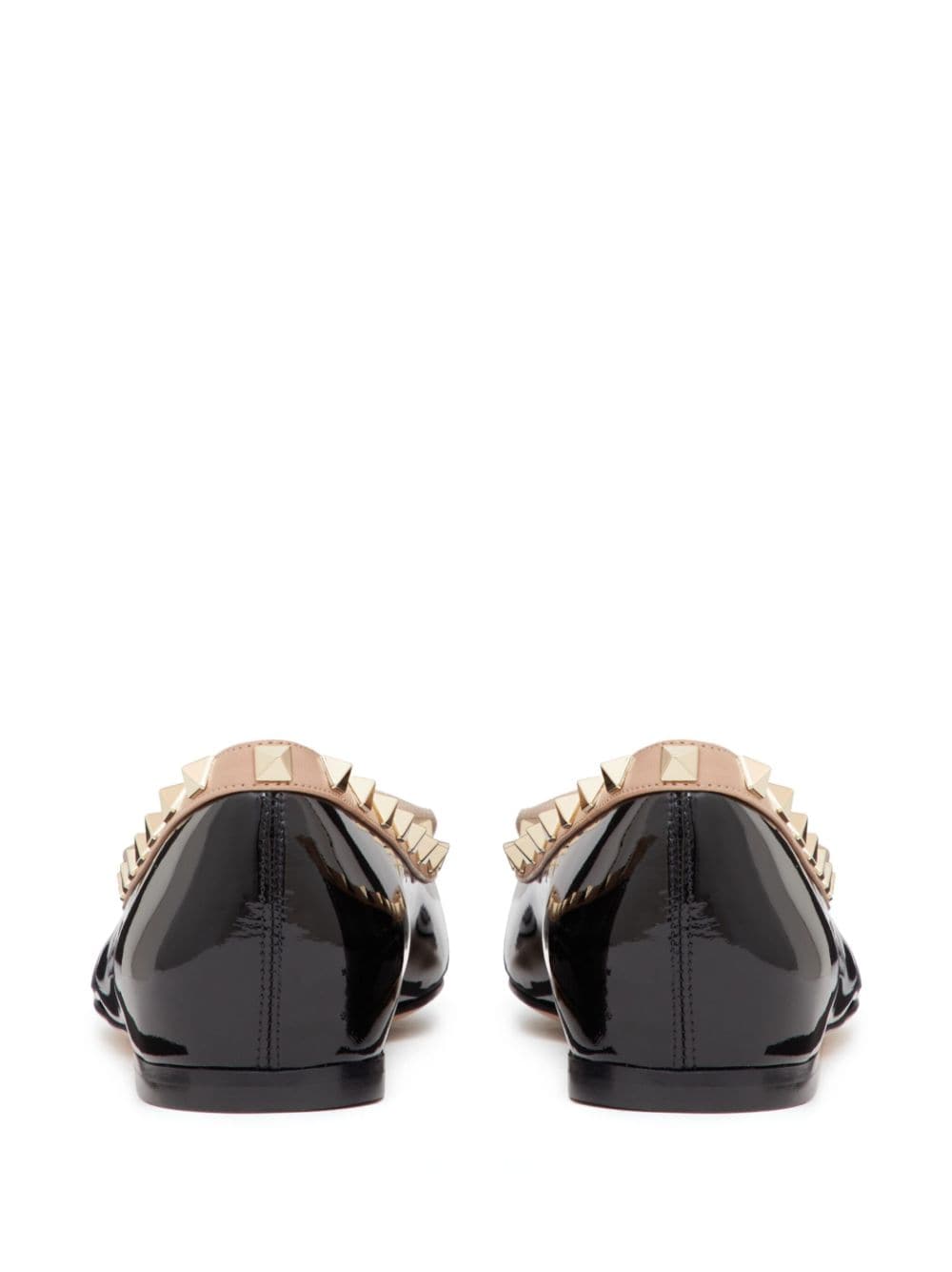 Rockstud leather ballets