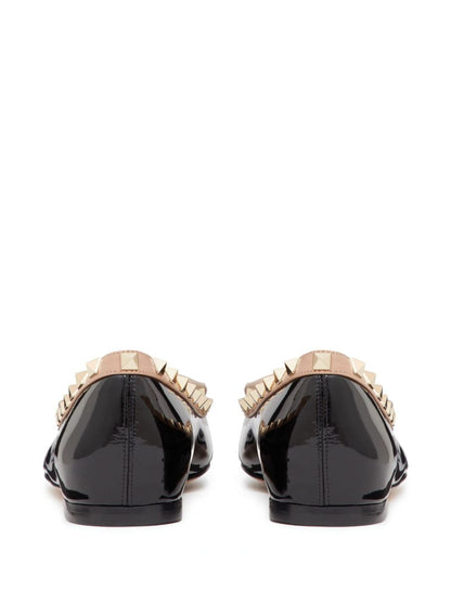 Rockstud leather ballets