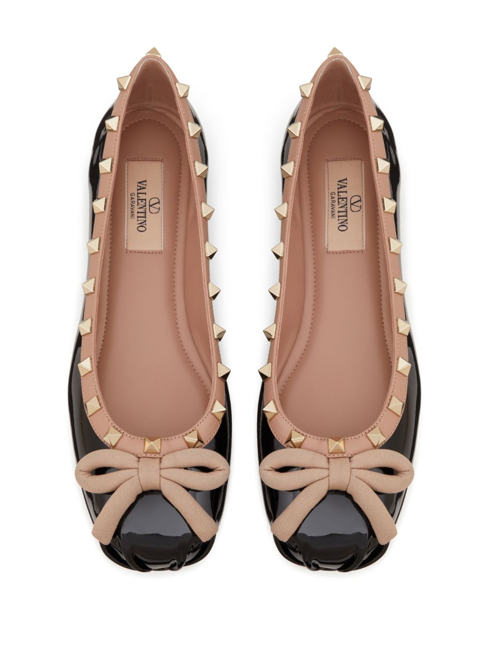 Rockstud leather ballets