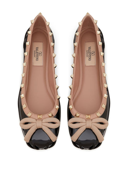 Rockstud leather ballets