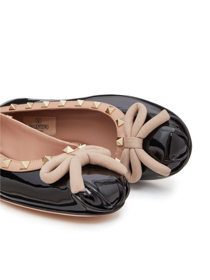 Rockstud leather ballets