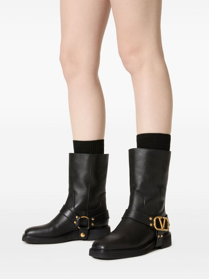 Vlogo signature leather boots