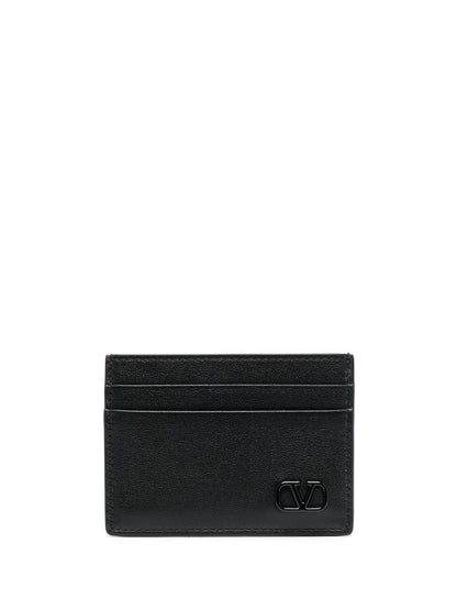 Vlogo signature leather card case