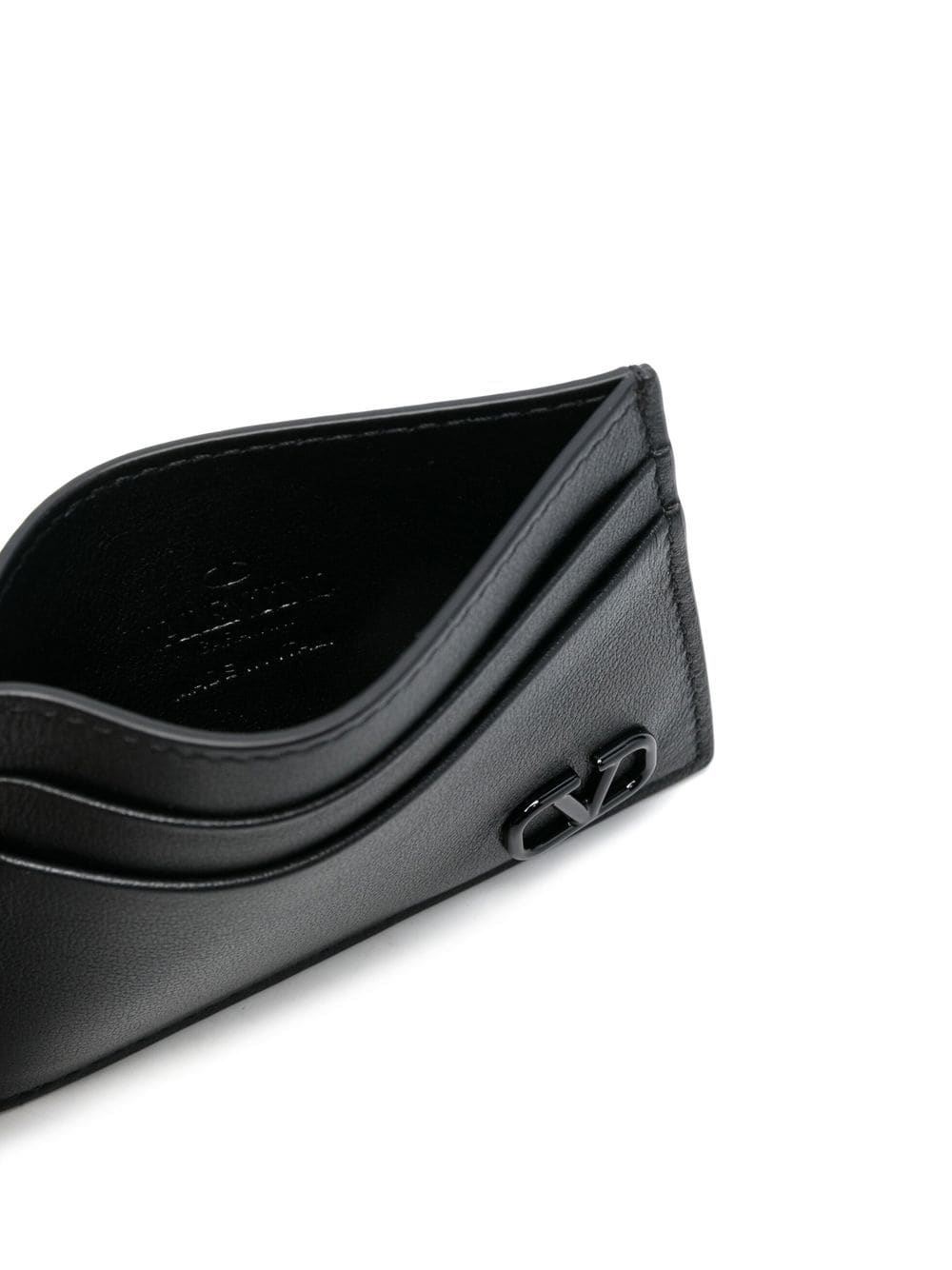 Vlogo signature leather card case