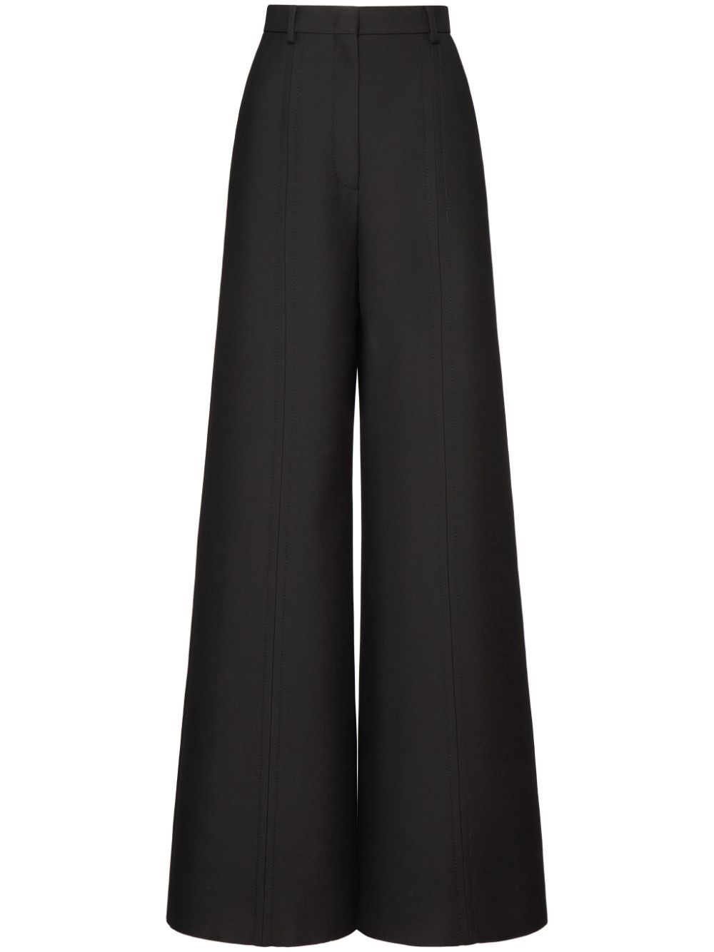 Wool flared leg trousers