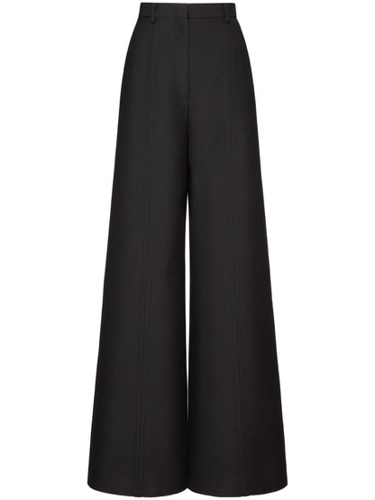 Wool flared leg trousers