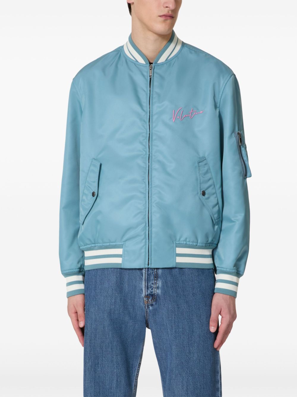 Vlogo signature nylon bomber jacket