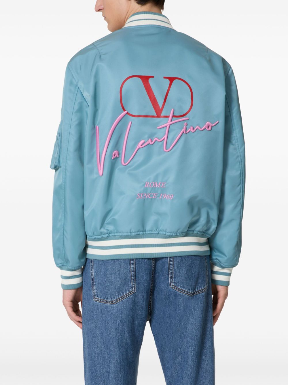 Vlogo signature nylon bomber jacket