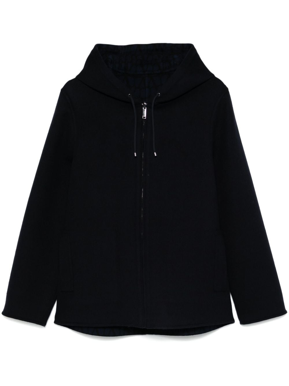 Wool hooded jacket