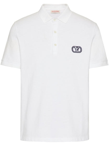 Vlogo signature cotton polo shirt