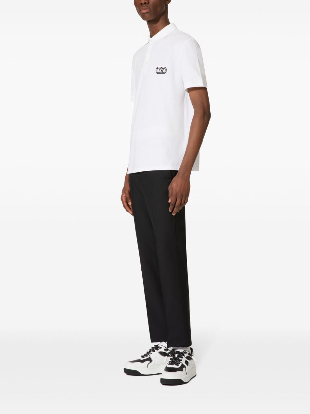 Vlogo signature cotton polo shirt