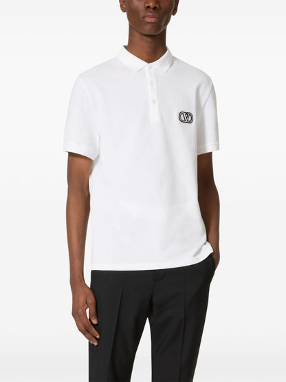 Vlogo signature cotton polo shirt