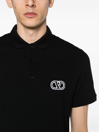 Vlogo signature cotton polo shirt