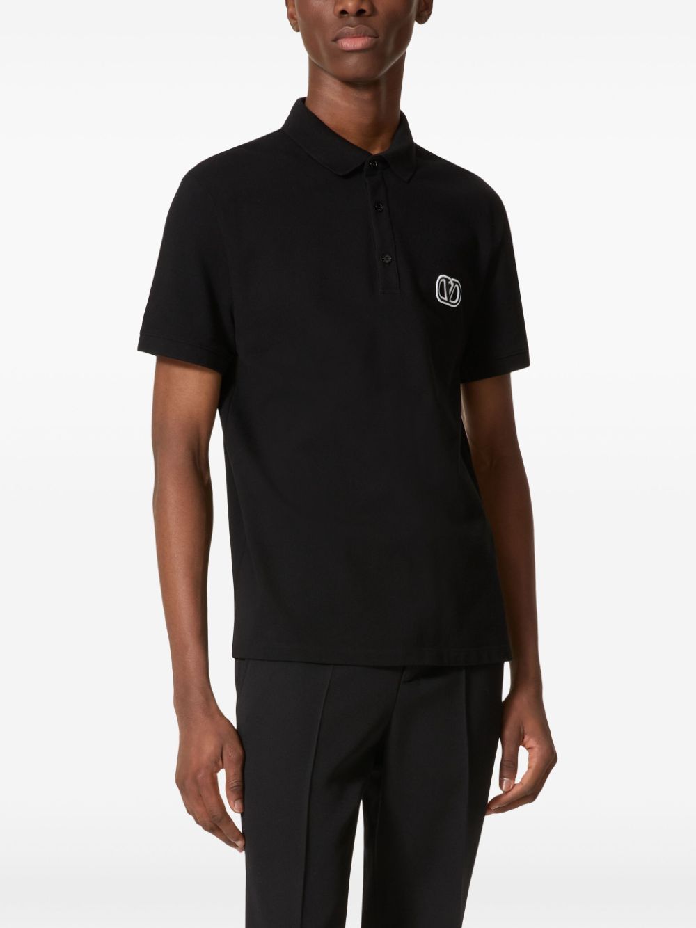 Vlogo signature cotton polo shirt