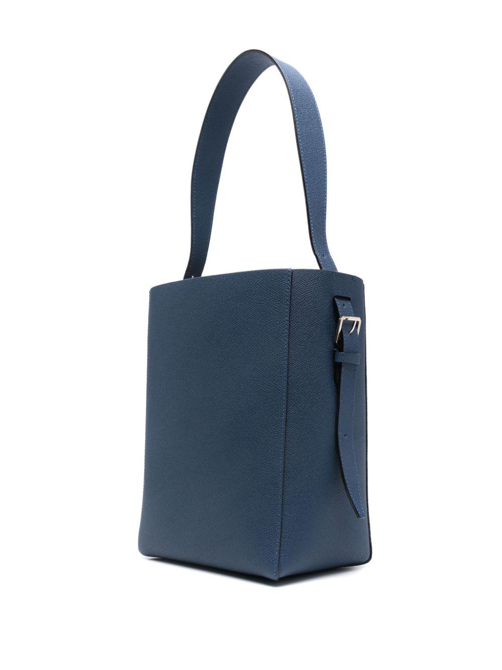 Small leather bucket bag