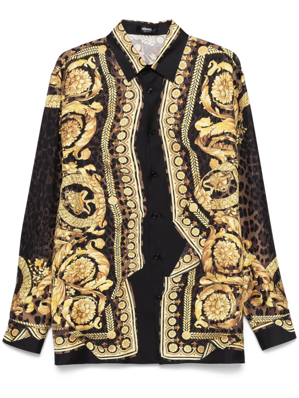 Barocco print silk shirt