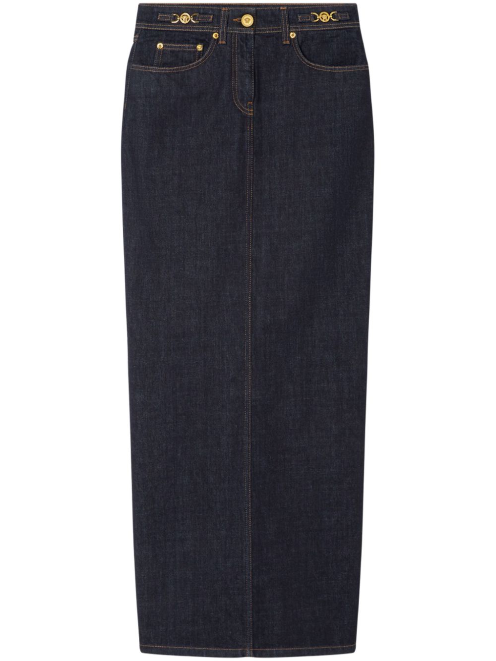 Denim long skirt