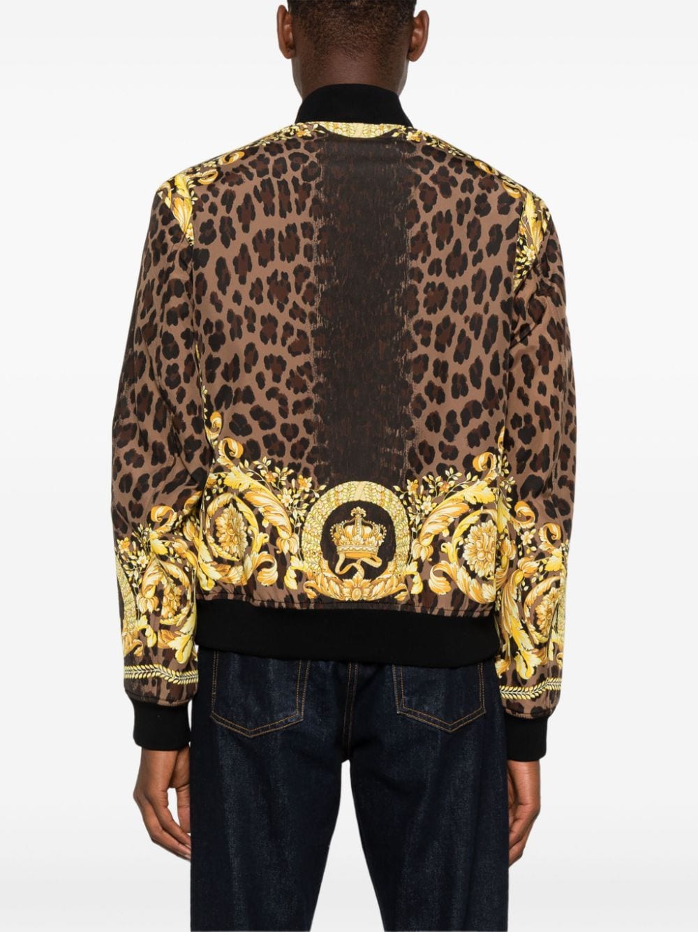 Barocco print bomber jacket