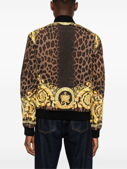 Barocco print bomber jacket