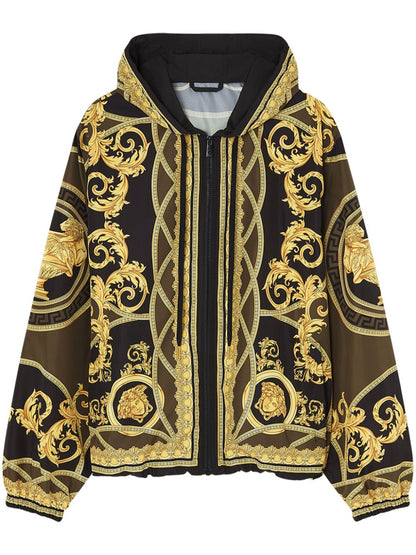 Barocco print technical fabric blouson